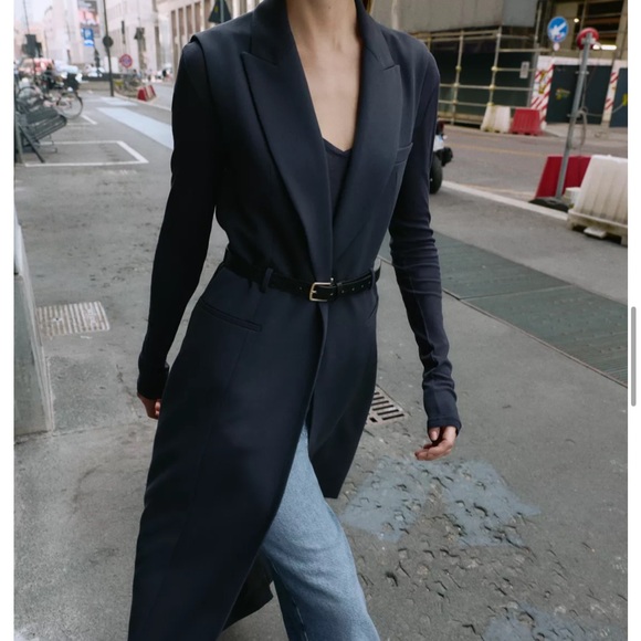 Zara NWT long waistcoat with belt 8899/537 - Picture 6 of 12